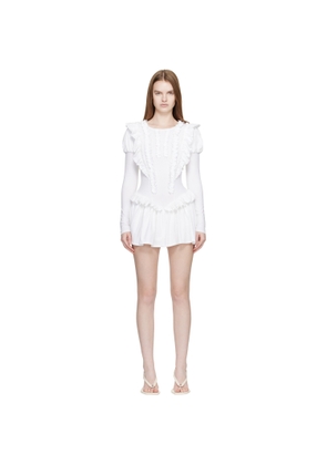 Sandy Liang White Acorn Minidress