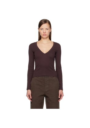 FLORE FLORE Brown Dewi Longsleeve T-shirt