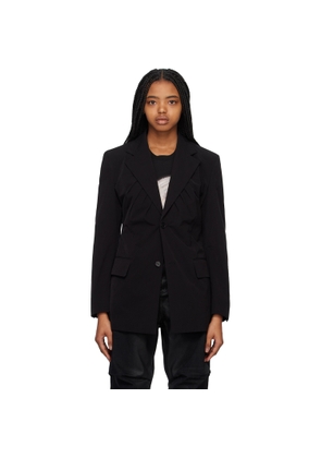 We11done Black Gathered Blazer