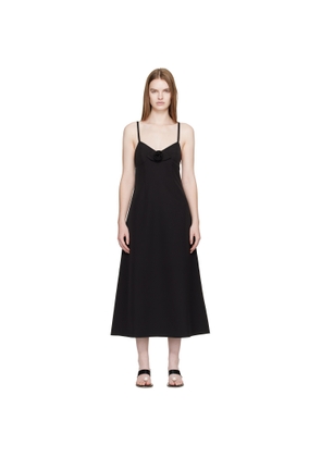 Sandy Liang Black Pilton Midi Dress