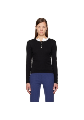 FLORE FLORE Black Jess Longsleeve Henley