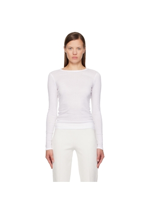 FLORE FLORE White Olivia Longsleeve T-shirt