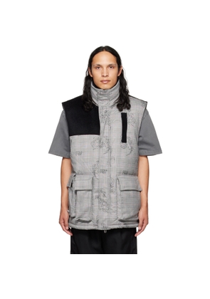 Feng Chen Wang Gray Printed Down Vest