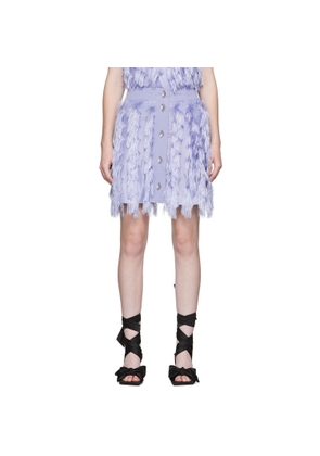 GANNI Purple Fringe Miniskirt
