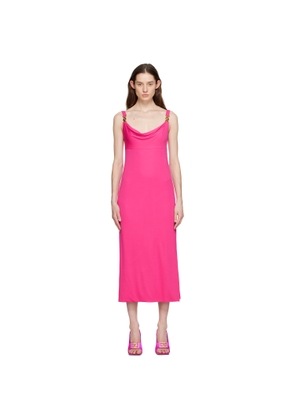 Versace Pink Cowl Neck Maxi Dress