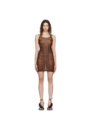 KNWLS Orange Vortex Minidress