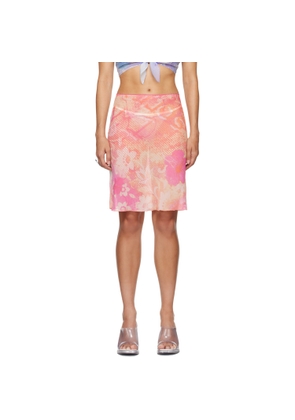 I'm Sorry by Petra Collins SSENSE Exclusive Pink Mimi Wade Edition Sheer Midi Skirt