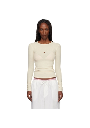 Baserange Off-White Heart Long Sleeve T-shirt