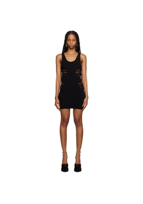 Versace Black Slashed Minidress