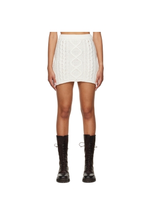Rokh Off-White Nylon Miniskirt