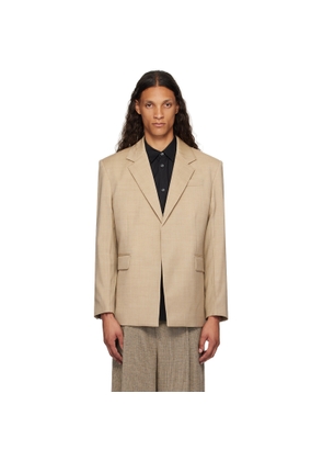 Peter Do Tan Padded Shoulder Blazer