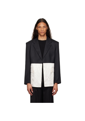 Peter Do Black & Off-White Combo Classic Blazer