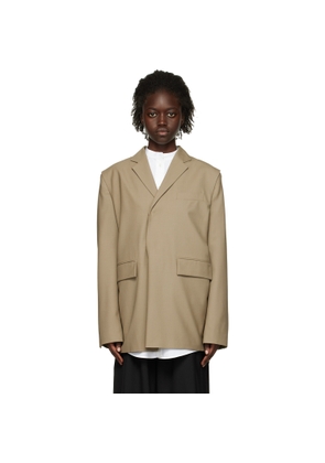 Bianca Saunders Khaki Pull Over Suit Blazer