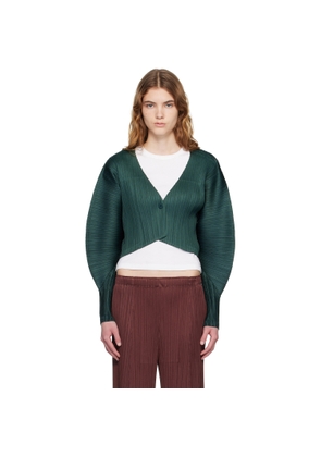 PLEATS PLEASE ISSEY MIYAKE Green Monthly Colors December Cardigan