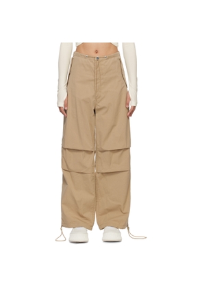 Dion Lee Beige Toggle Trousers