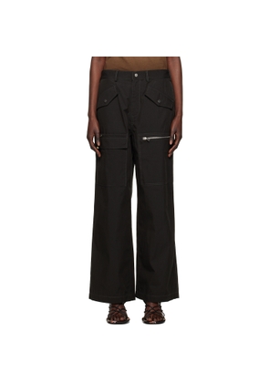 Dion Lee Black Slouchy Trousers