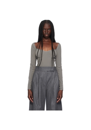 Paris Georgia Gray Underwire Bodysuit