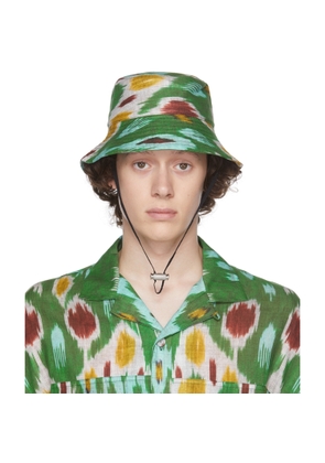Erdem Green Cotton Bucket Hat