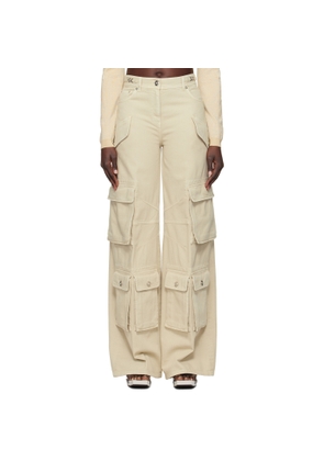Versace Beige Medusa Denim Cargo Pants