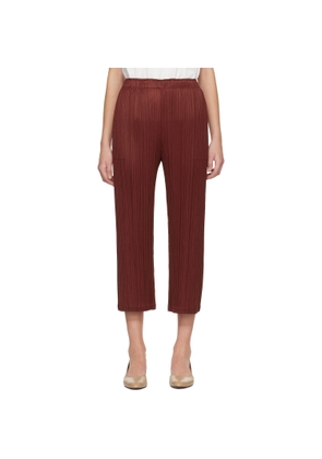 PLEATS PLEASE ISSEY MIYAKE Burgundy Monthly Colors October Trousers