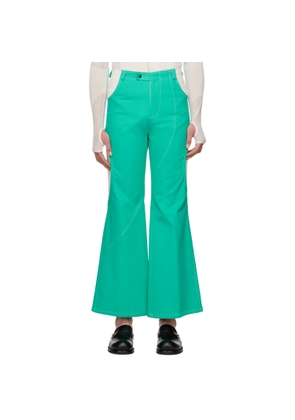 HEAD OF STATE Green & White Ojo Trousers