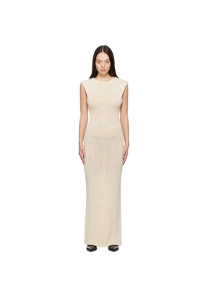 Paris Georgia SSENSE Exclusive Off-White 'Elemental by Paris Georgia' Tape Maxi Dress