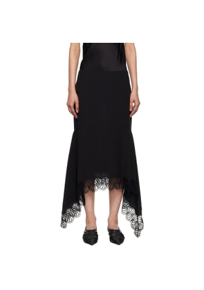 Stella McCartney Black Asymmetric Midi Skirt