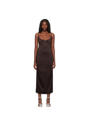 Paris Georgia Brown 09 Heart Midi Dress