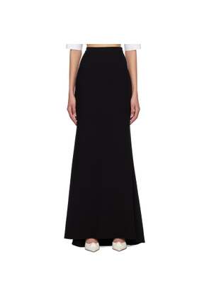 Valentino Black Flared Maxi Skirt