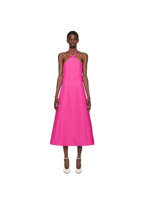 Valentino Pink Crepe Couture Midi Dress