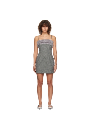 MSGM Gray Fleece Trim Minidress