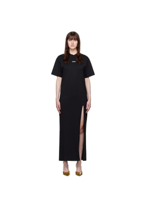 MSGM Black Oversized Maxi Dress