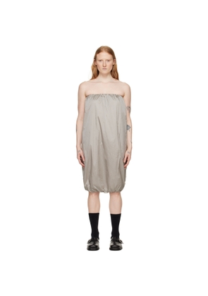AMOMENTO Gray Shirred Minidress