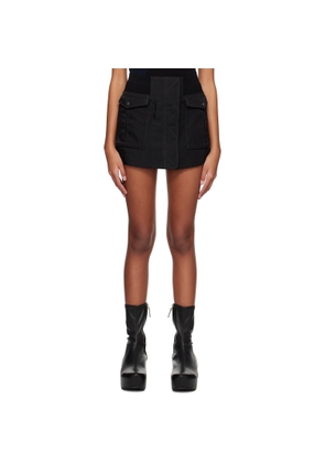Dion Lee Black Bomber Miniskirt