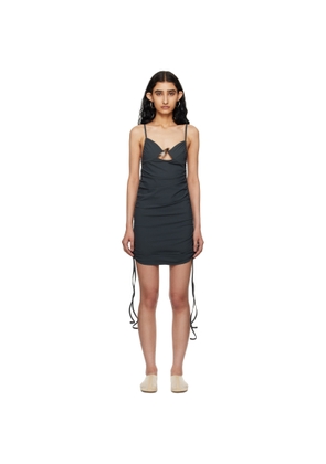 Christopher Esber Gray Nebular Minidress