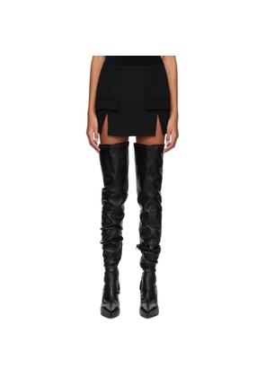 Dion Lee Black Split Hem Miniskirt