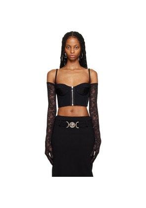 Versace Black Zip Bra