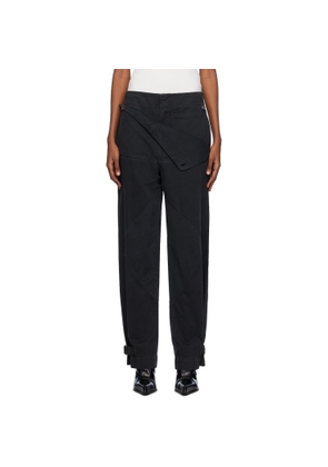 Dion Lee Black Belted Shell Trousers