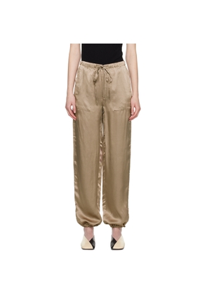 6397 Beige Drawstring Reversible Trousers