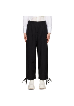 MSGM Black Drawstring Trousers