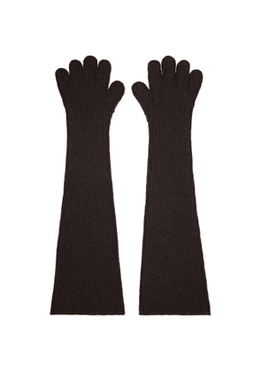Marni Brown Oversized Wool Gloves