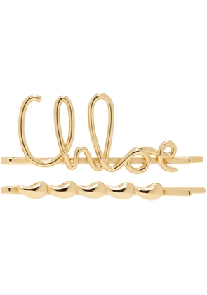 Chloé Gold 'The Chloé Iconic' Hair Clip Set
