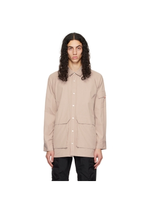 meanswhile Tan Trinity Cloth Overlap Shirt