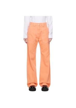 MSGM Orange Baggy Jeans