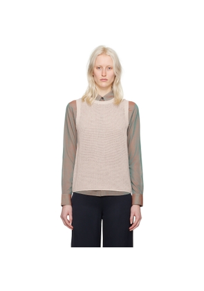 6397 Pink Semi-Sheer Vest