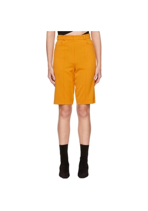 Olēnich Orange Pinched Seam Shorts