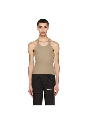 Dion Lee Khaki E-Hook Tank Top