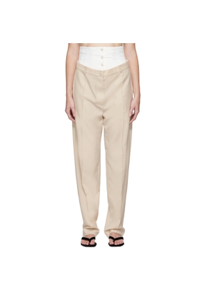Olēnich Beige Corset Trousers