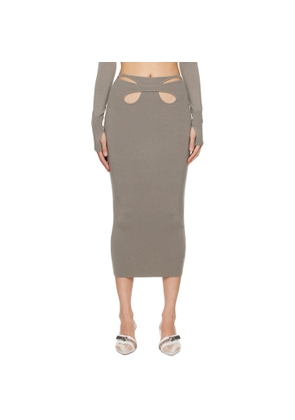 Dion Lee Gray Mobius Loop Midi Skirt