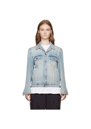 We11done Blue Washed Denim Jacket